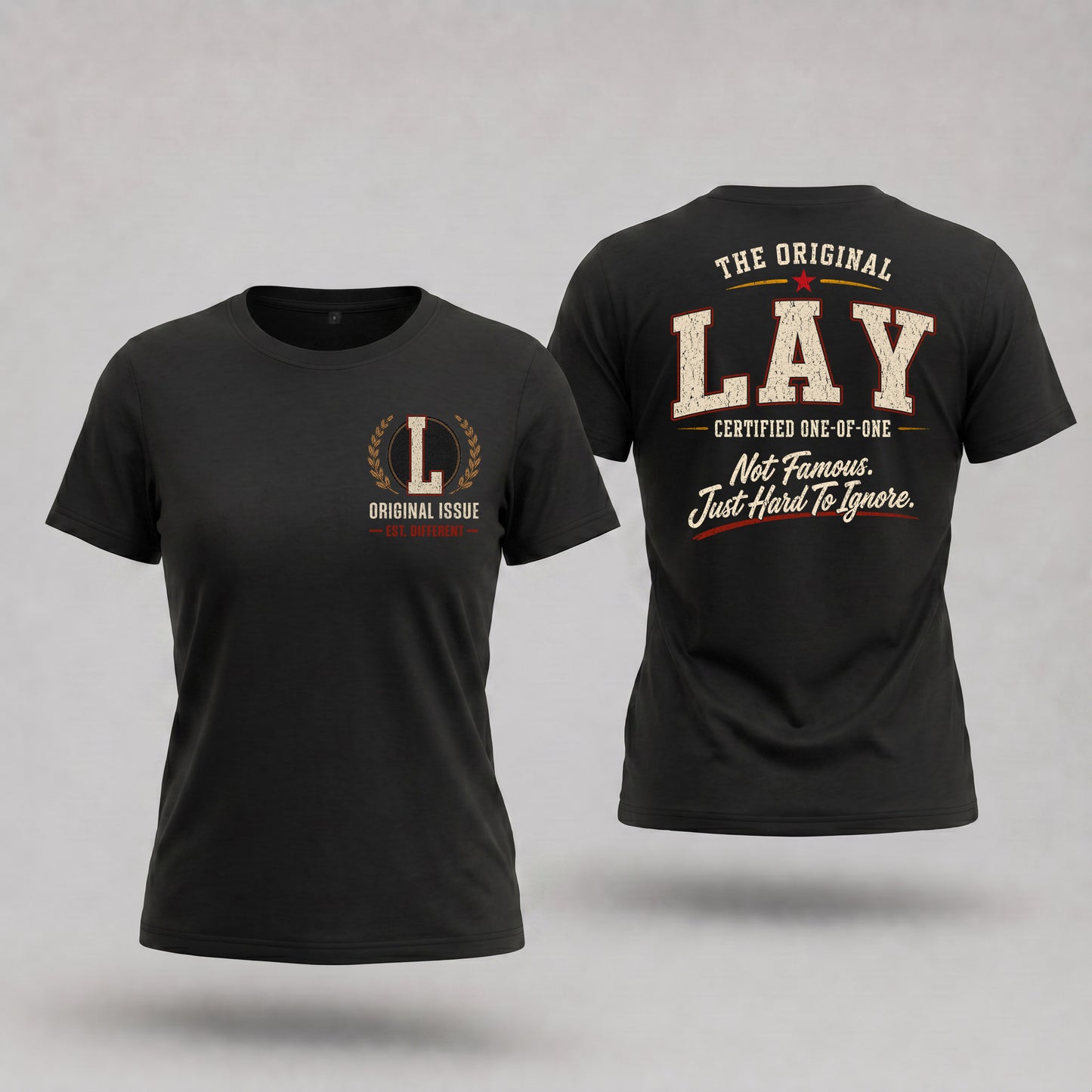 LAY W68-F2-168 – Personalized Original Issue Apparel “The Original NAME Certified One-of-One"
