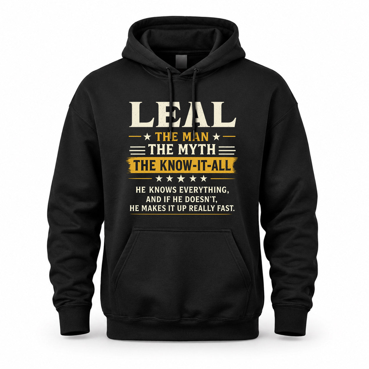 LEAL TM90-K04-125 - NAME Legendary Know-It-All Personalized Funny Shirt