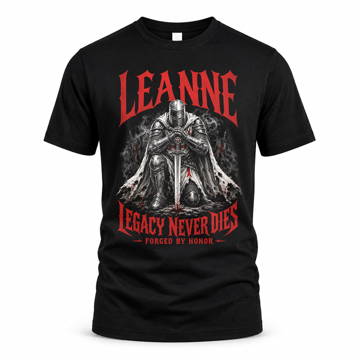 LEANNE HS90-K04-109 - NAME Legacy Never Dies Forged By Honor Personalized Knight