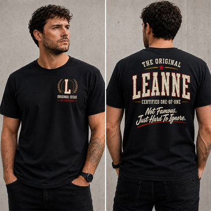 LEANNE W68-F2-168 – Personalized Original Issue Apparel “The Original NAME Certified One-of-One"