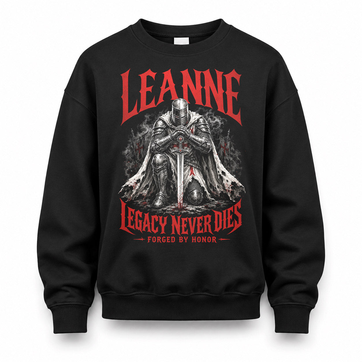 LEANNE HS90-K04-109 - NAME Legacy Never Dies Forged By Honor Personalized Knight