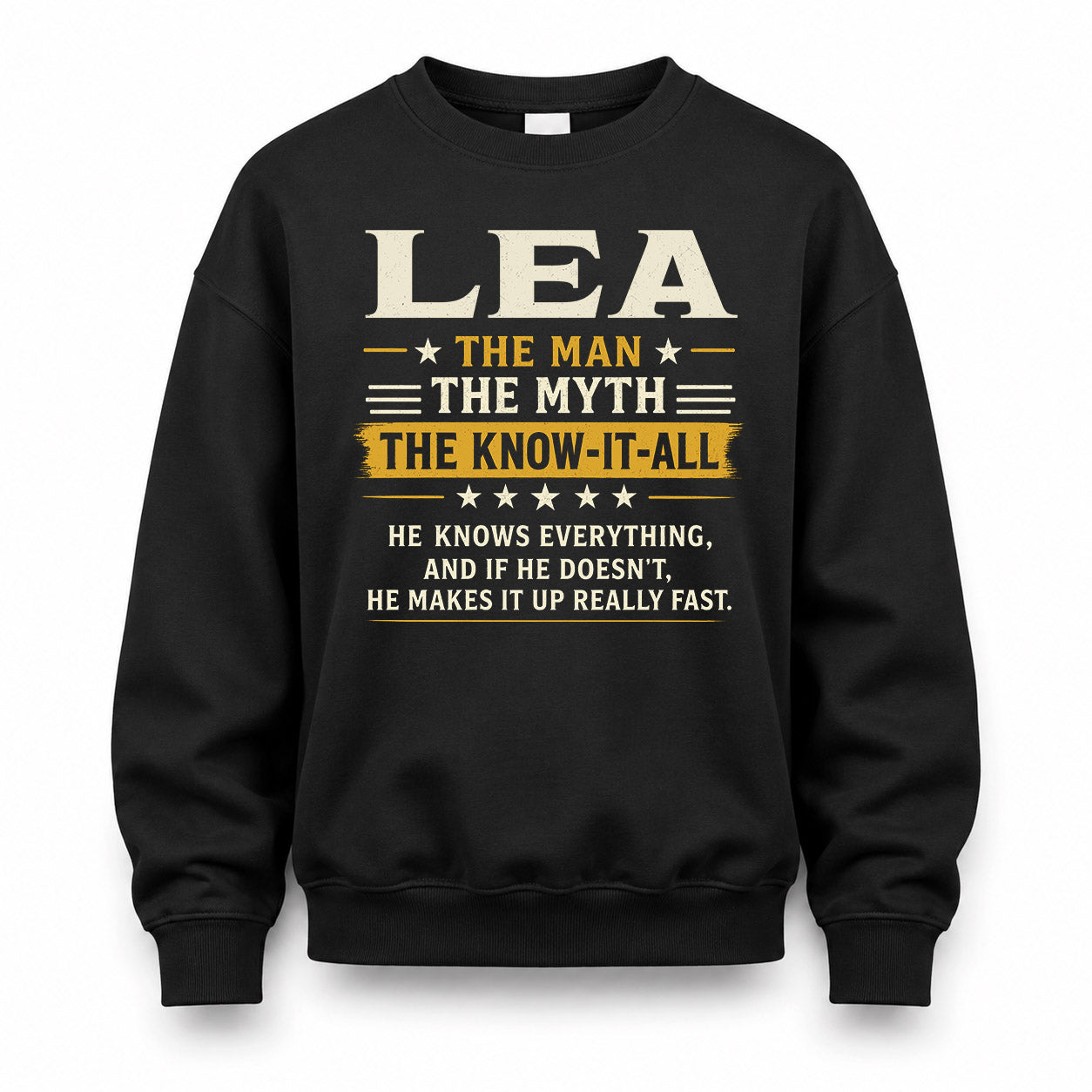 LEA TM90-K04-125 - NAME Legendary Know-It-All Personalized Funny Shirt