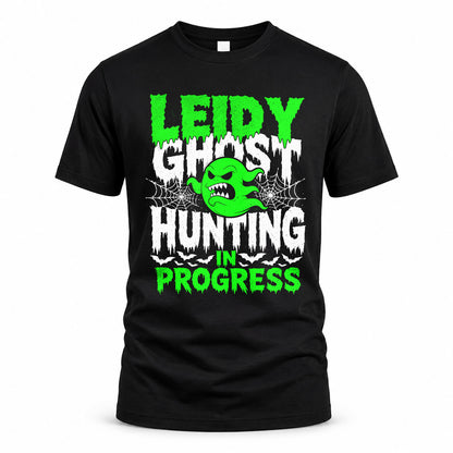 LEIDY HW22-K06-109 - NAME Ghost Hunting In Progress Personalized Halloween Shirt