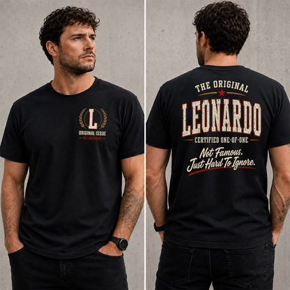 LEONARDO W68-F2-168 – Personalized Original Issue Apparel “The Original NAME Certified One-of-One"