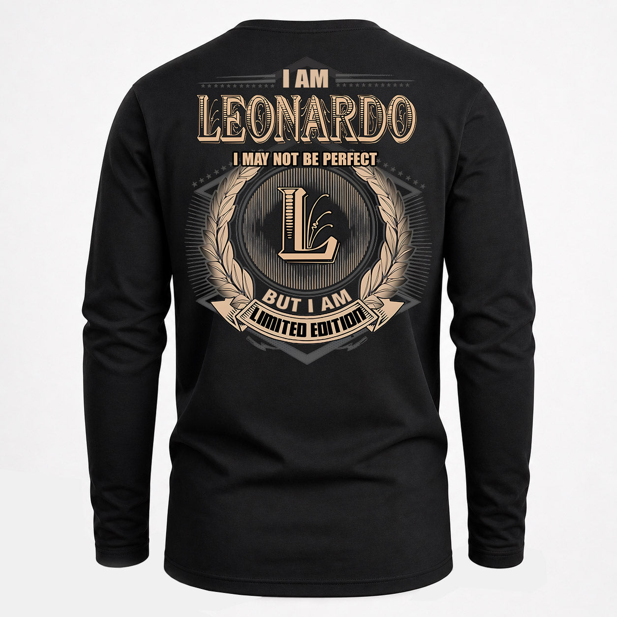 LEONARDO PH55-T25-Personalized Name Quote Apparel “I Am NAME May Not Be Perfect But I Am Limited Edition”