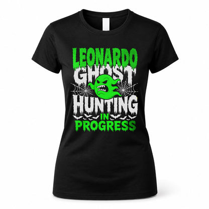 LEONARDO HW22-K06-109 - NAME Ghost Hunting In Progress Personalized Halloween Shirt