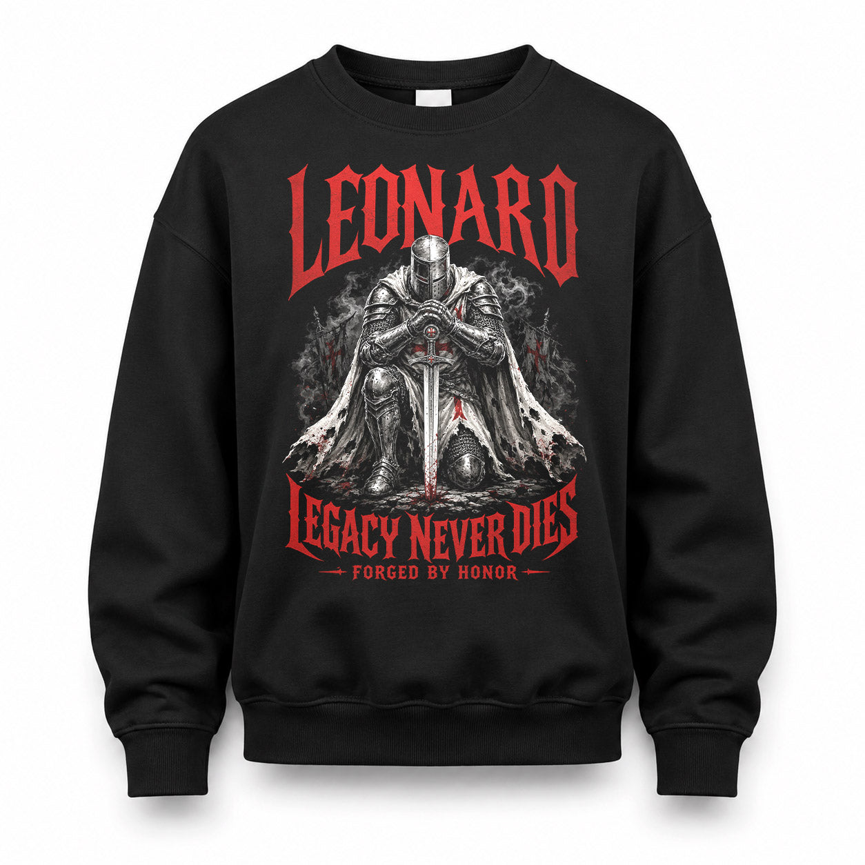 LEONARD HS90-K04-109 - NAME Legacy Never Dies Forged By Honor Personalized Knight