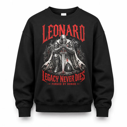 LEONARD HS90-K04-109 - NAME Legacy Never Dies Forged By Honor Personalized Knight