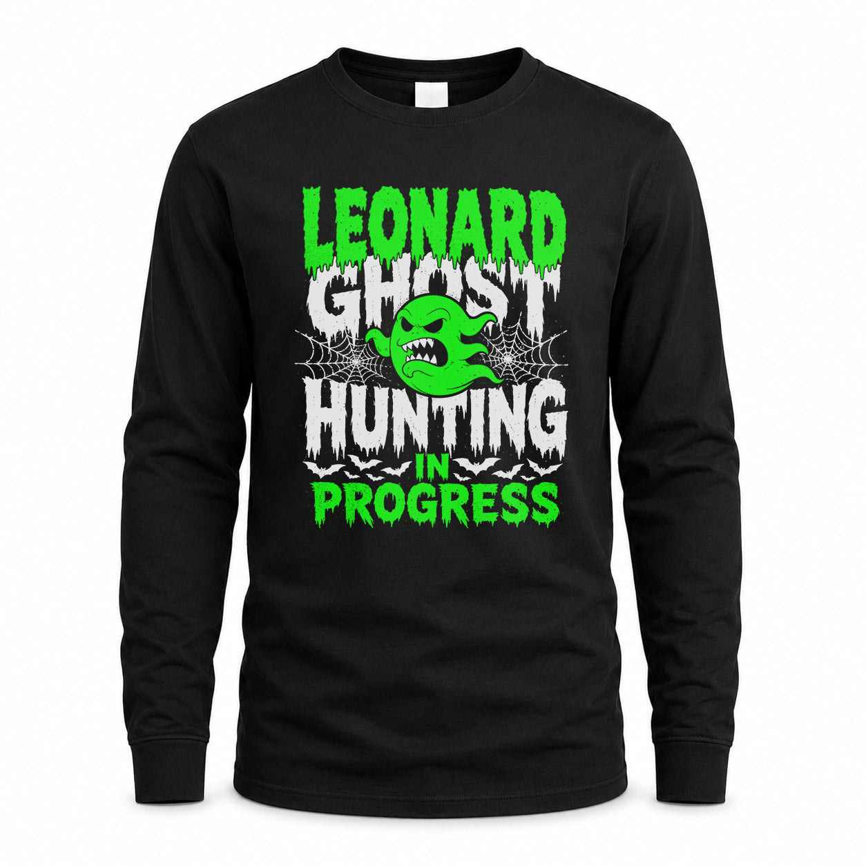 LEONARD HW22-K06-109 - NAME Ghost Hunting In Progress Personalized Halloween Shirt