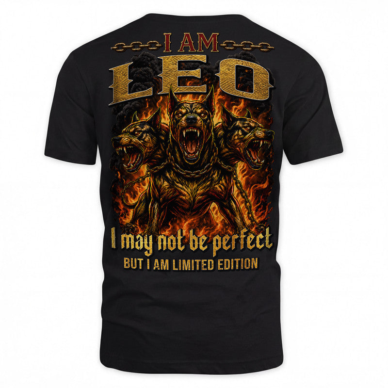 LEO MP88-F2-168–Personalized Bold Quote Apparel “I Am NAME I May Not Be Perfect But I Am Limited Edition