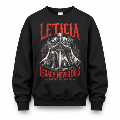 LETICIA HS90-K04-109 - NAME Legacy Never Dies Forged By Honor Personalized Knight