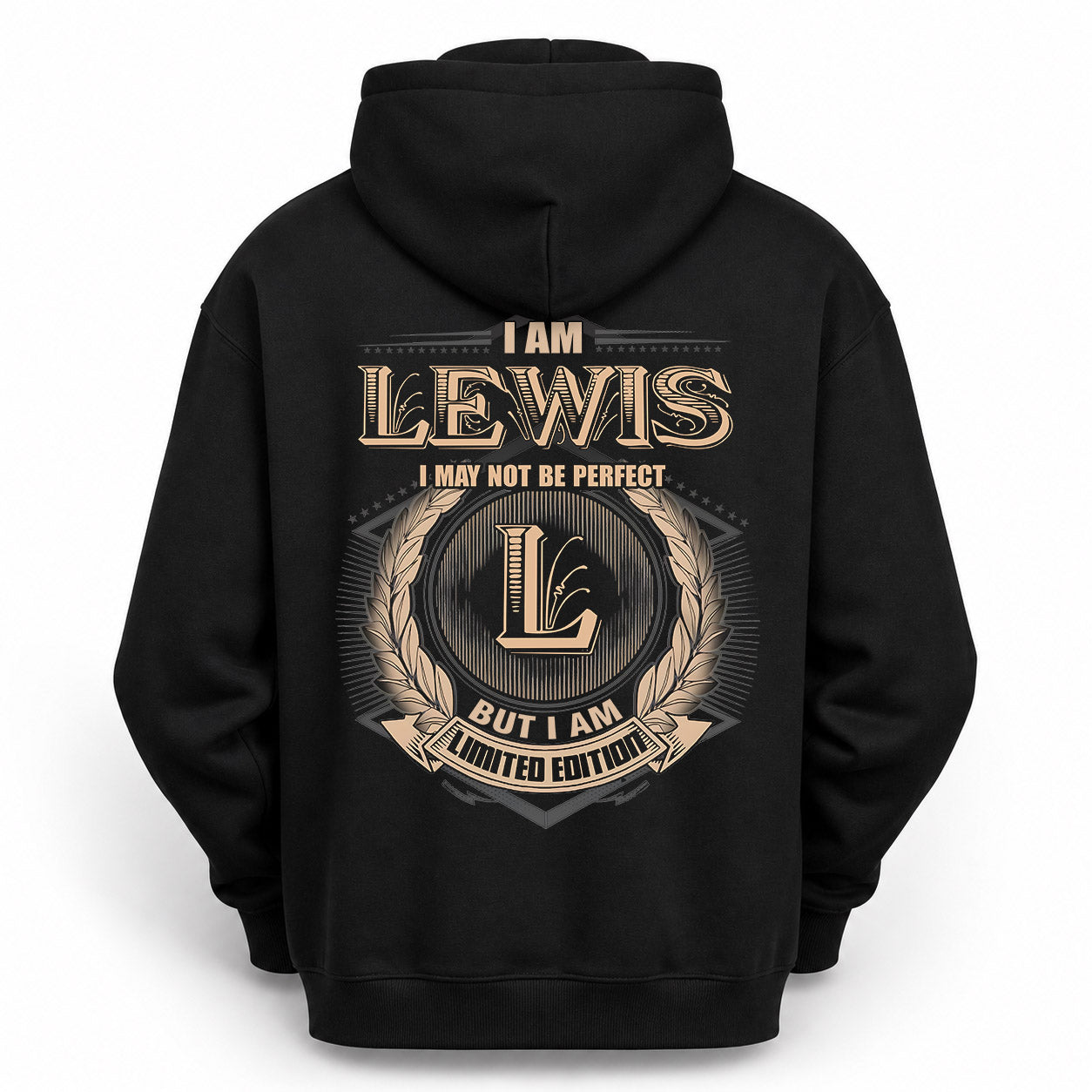 LEWIS PH55-T25-Personalized Name Quote Apparel “I Am NAME May Not Be Perfect But I Am Limited Edition”