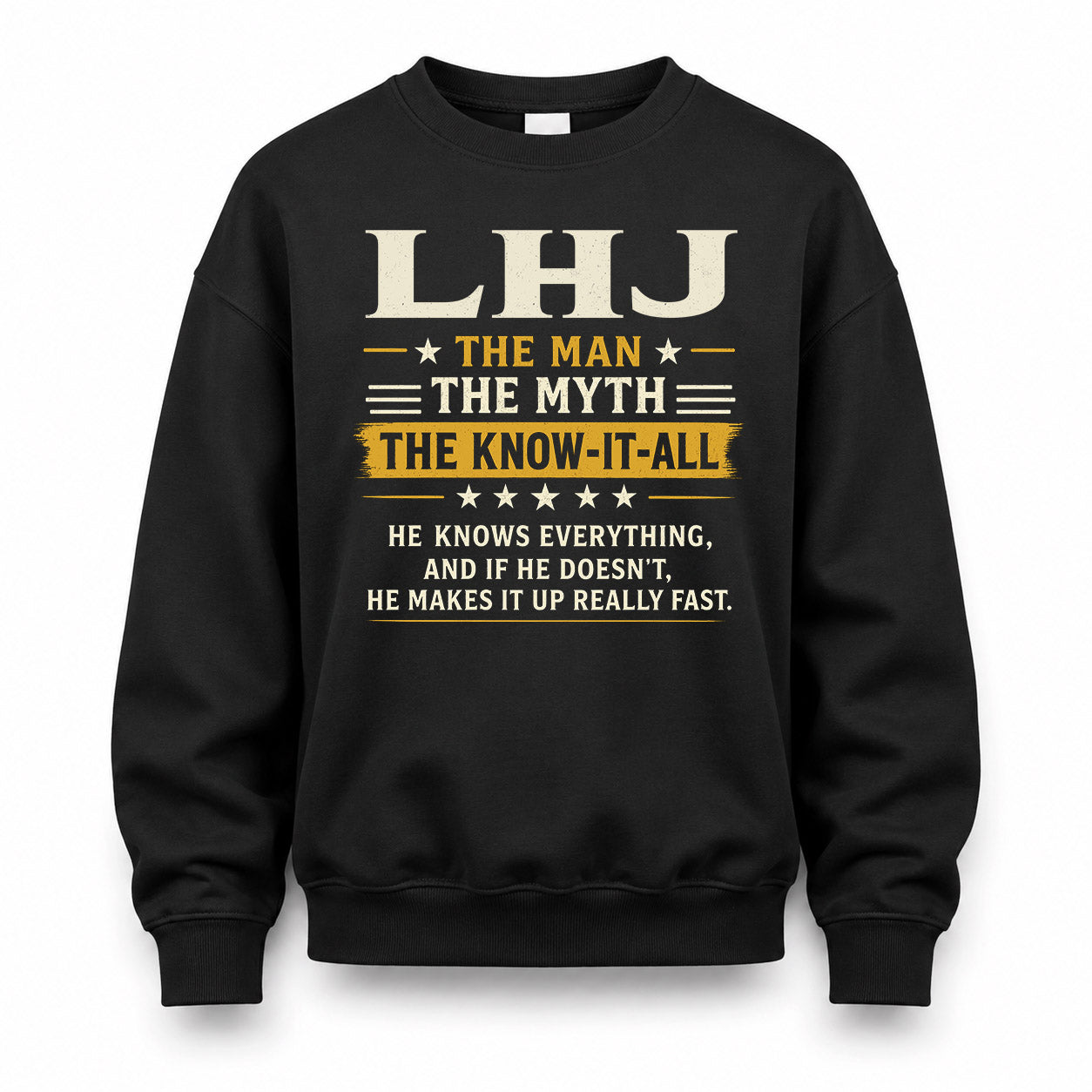 LHJ TM90-K04-125 - NAME Legendary Know-It-All Personalized Funny Shirt