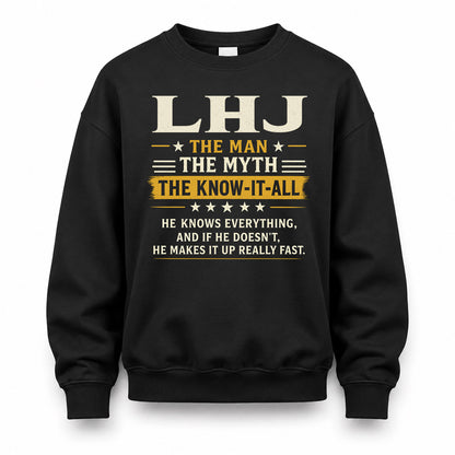 LHJ TM90-K04-125 - NAME Legendary Know-It-All Personalized Funny Shirt