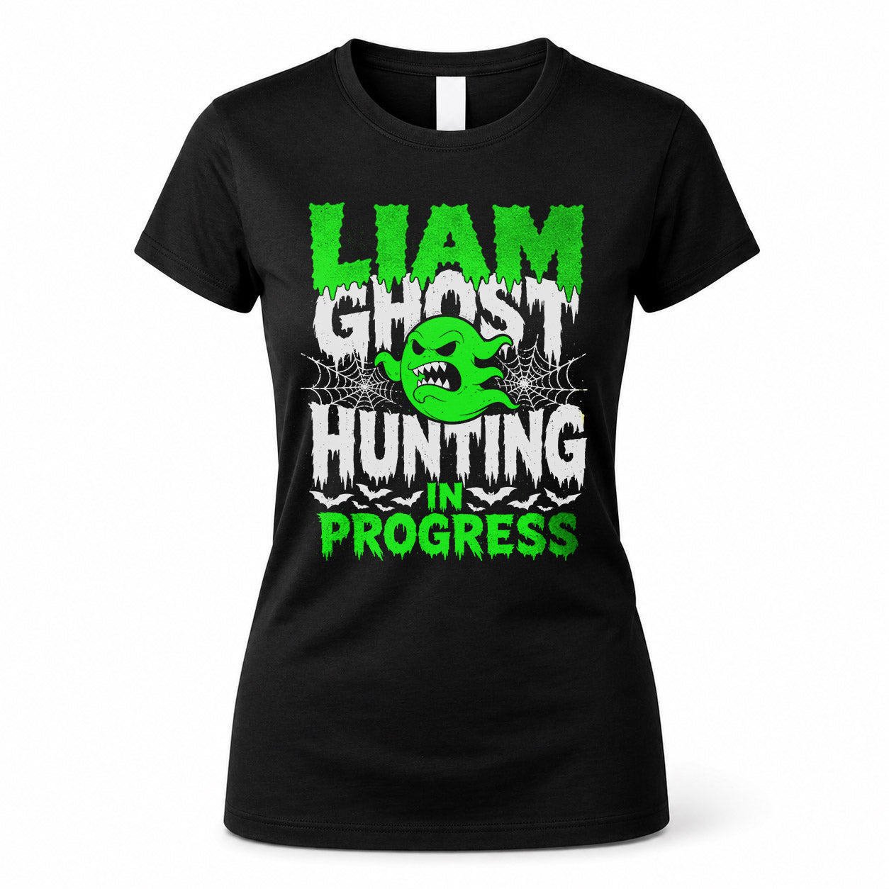 LIAM HW22-K06-109 - NAME Ghost Hunting In Progress Personalized Halloween Shirt