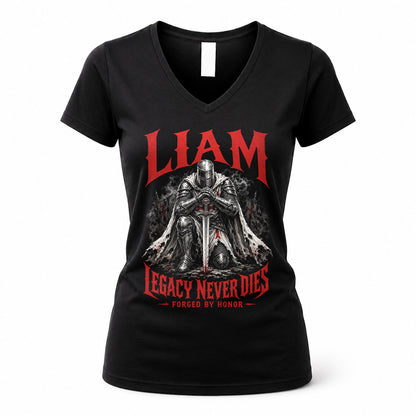 LIAM HS90-K04-109 - NAME Legacy Never Dies Forged By Honor Personalized Knight