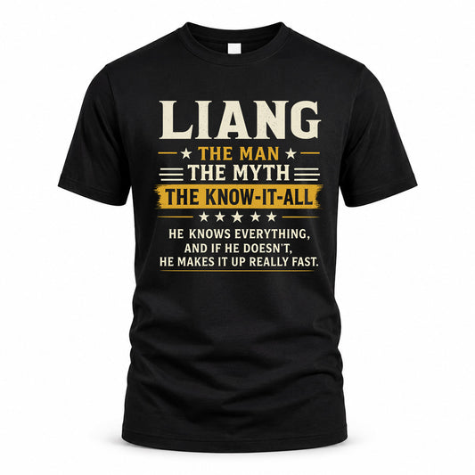 LIANG TM90-K04-125 - NAME Legendary Know-It-All Personalized Funny Shirt