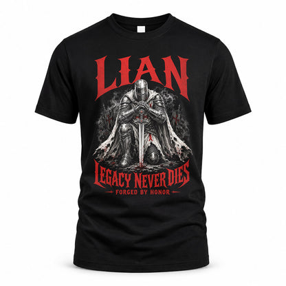 LIAN HS90-K04-109 - NAME Legacy Never Dies Forged By Honor Personalized Knight