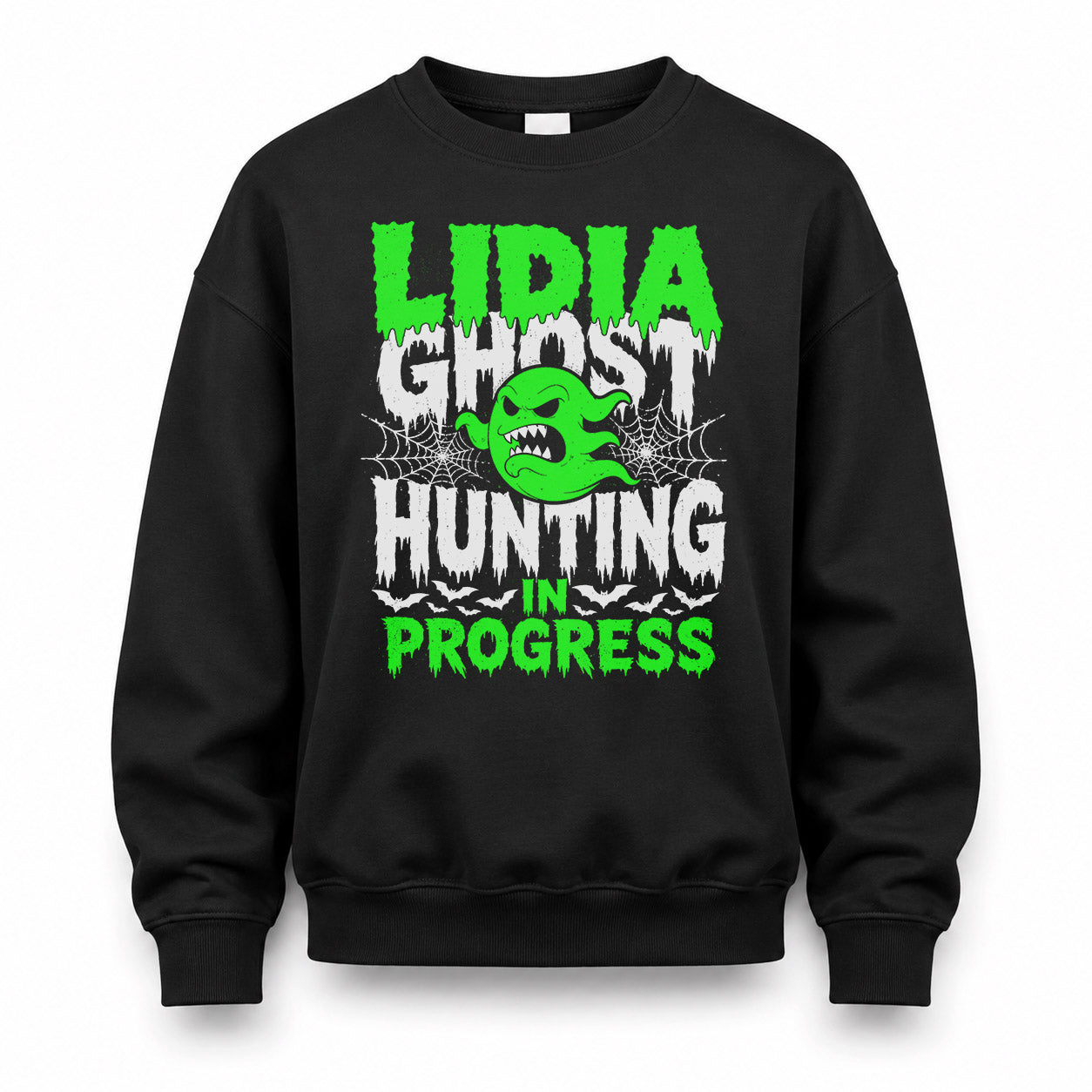 LIDIA HW22-K06-109 - NAME Ghost Hunting In Progress Personalized Halloween Shirt