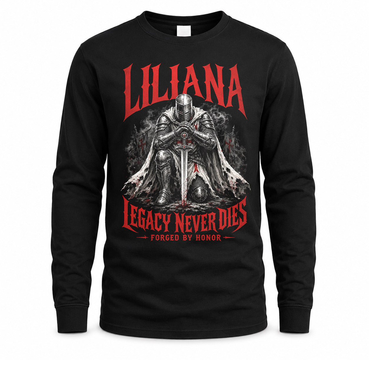LILIANA HS90-K04-109 - NAME Legacy Never Dies Forged By Honor Personalized Knight