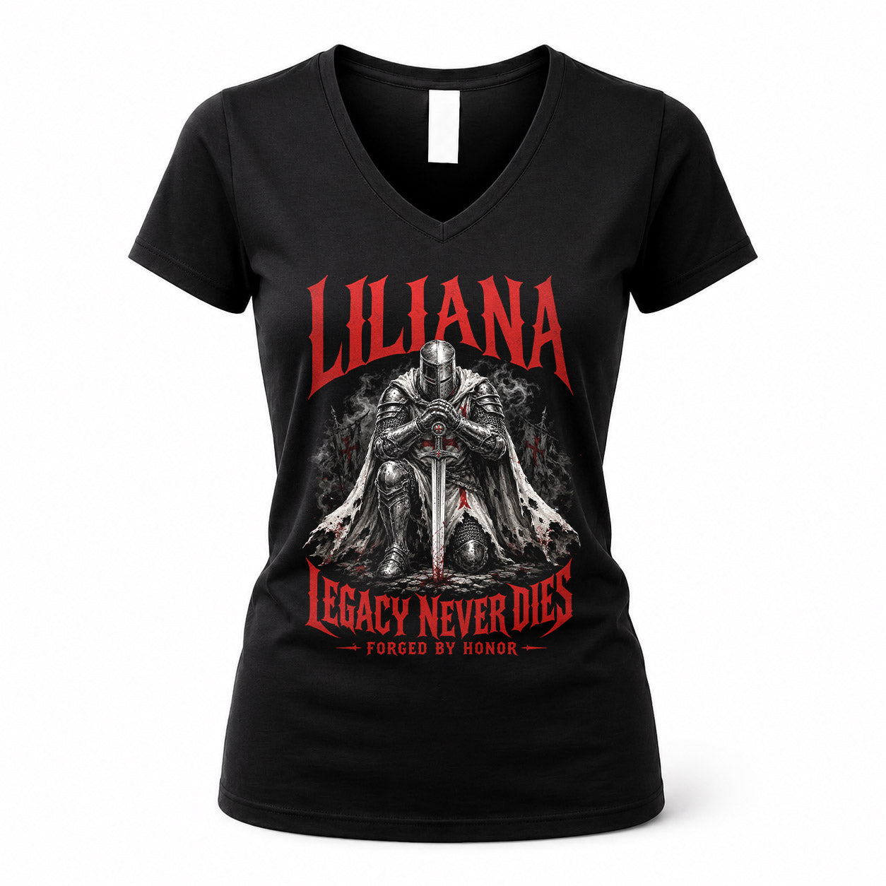 LILIANA HS90-K04-109 - NAME Legacy Never Dies Forged By Honor Personalized Knight