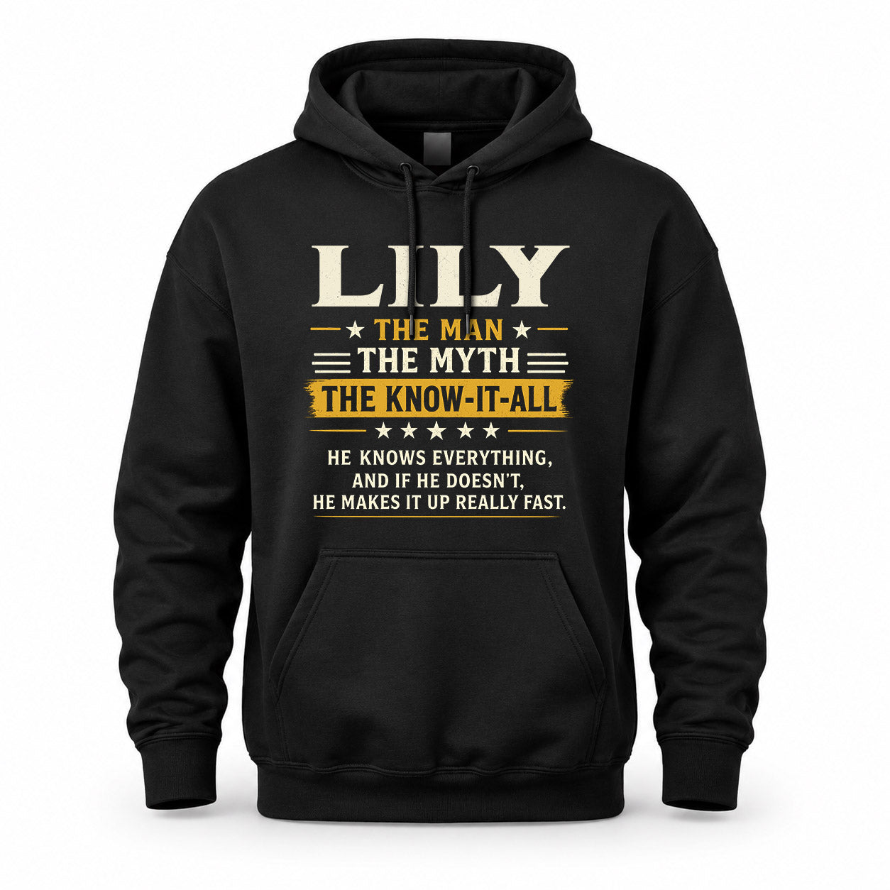 LILY TM90-K04-125 - NAME Legendary Know-It-All Personalized Funny Shirt