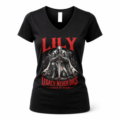 LILY HS90-K04-109 - NAME Legacy Never Dies Forged By Honor Personalized Knight