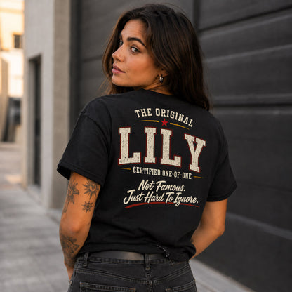 LILY W68-F2-168 – Personalized Original Issue Apparel “The Original NAME Certified One-of-One"