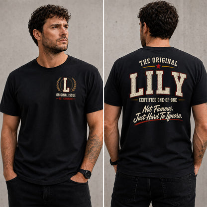 LILY W68-F2-168 – Personalized Original Issue Apparel “The Original NAME Certified One-of-One"