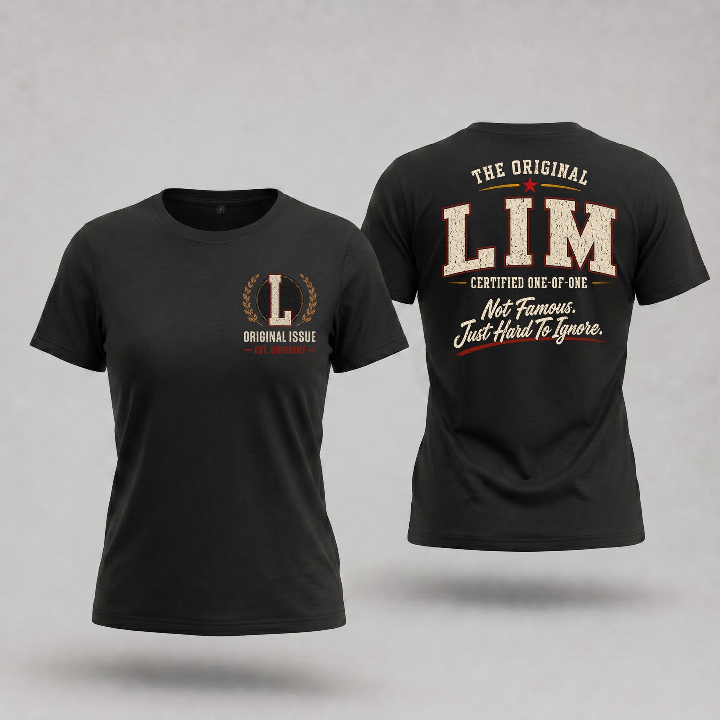 LIM W68-F2-168 – Personalized Original Issue Apparel “The Original NAME Certified One-of-One"