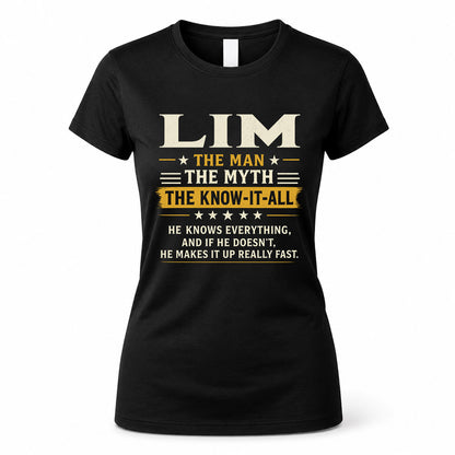 LIM TM90-K04-125 - NAME Legendary Know-It-All Personalized Funny Shirt