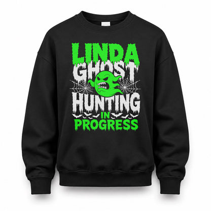 LINDA HW22-K06-109 - NAME Ghost Hunting In Progress Personalized Halloween Shirt