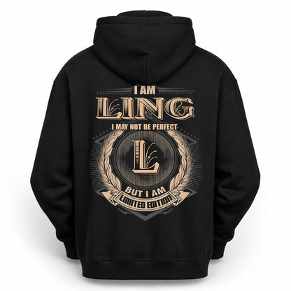 LING PH55-T25-Personalized Name Quote Apparel “I Am NAME May Not Be Perfect But I Am Limited Edition”
