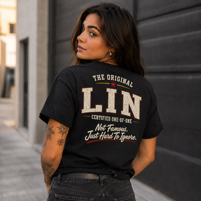LIN W68-F2-168 – Personalized Original Issue Apparel “The Original NAME Certified One-of-One"