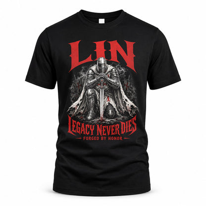 LIN HS90-K04-109 - NAME Legacy Never Dies Forged By Honor Personalized Knight