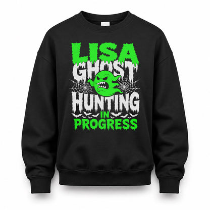 LISA HW22-K06-109 - NAME Ghost Hunting In Progress Personalized Halloween Shirt