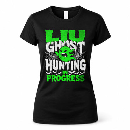 LIU HW22-K06-109 - NAME Ghost Hunting In Progress Personalized Halloween Shirt