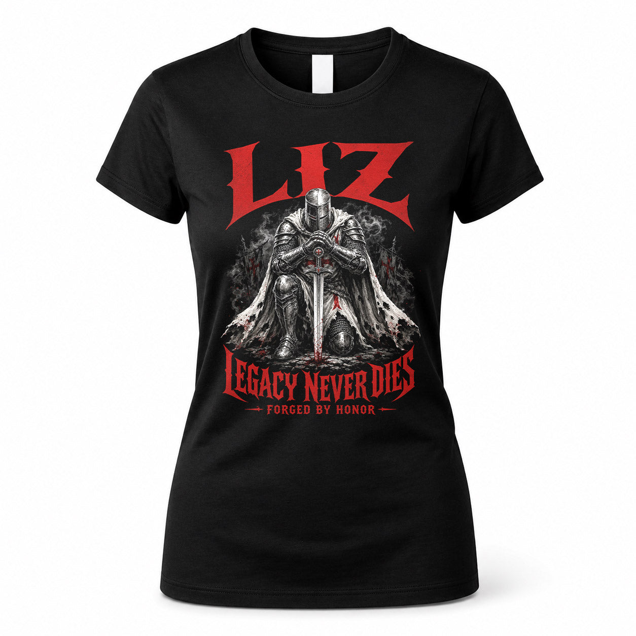 LIZ HS90-K04-109 - NAME Legacy Never Dies Forged By Honor Personalized Knight