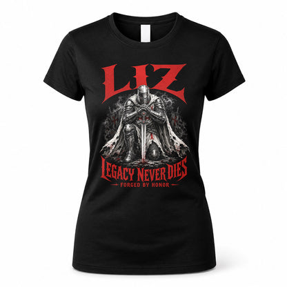 LIZ HS90-K04-109 - NAME Legacy Never Dies Forged By Honor Personalized Knight