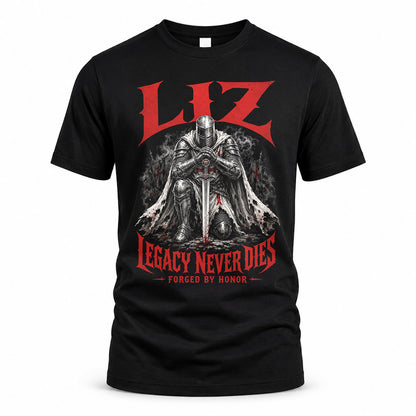 LIZ HS90-K04-109 - NAME Legacy Never Dies Forged By Honor Personalized Knight