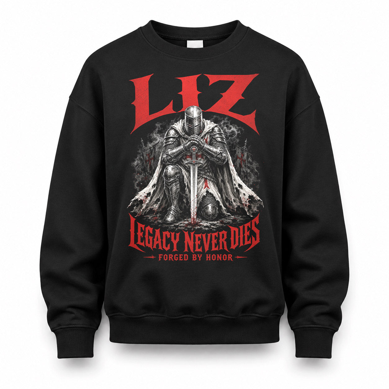 LIZ HS90-K04-109 - NAME Legacy Never Dies Forged By Honor Personalized Knight