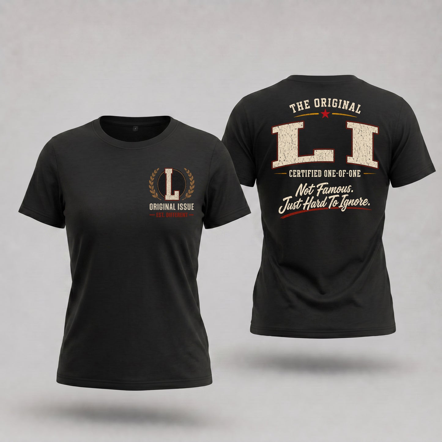 LI W68-F2-168 – Personalized Original Issue Apparel “The Original NAME Certified One-of-One"