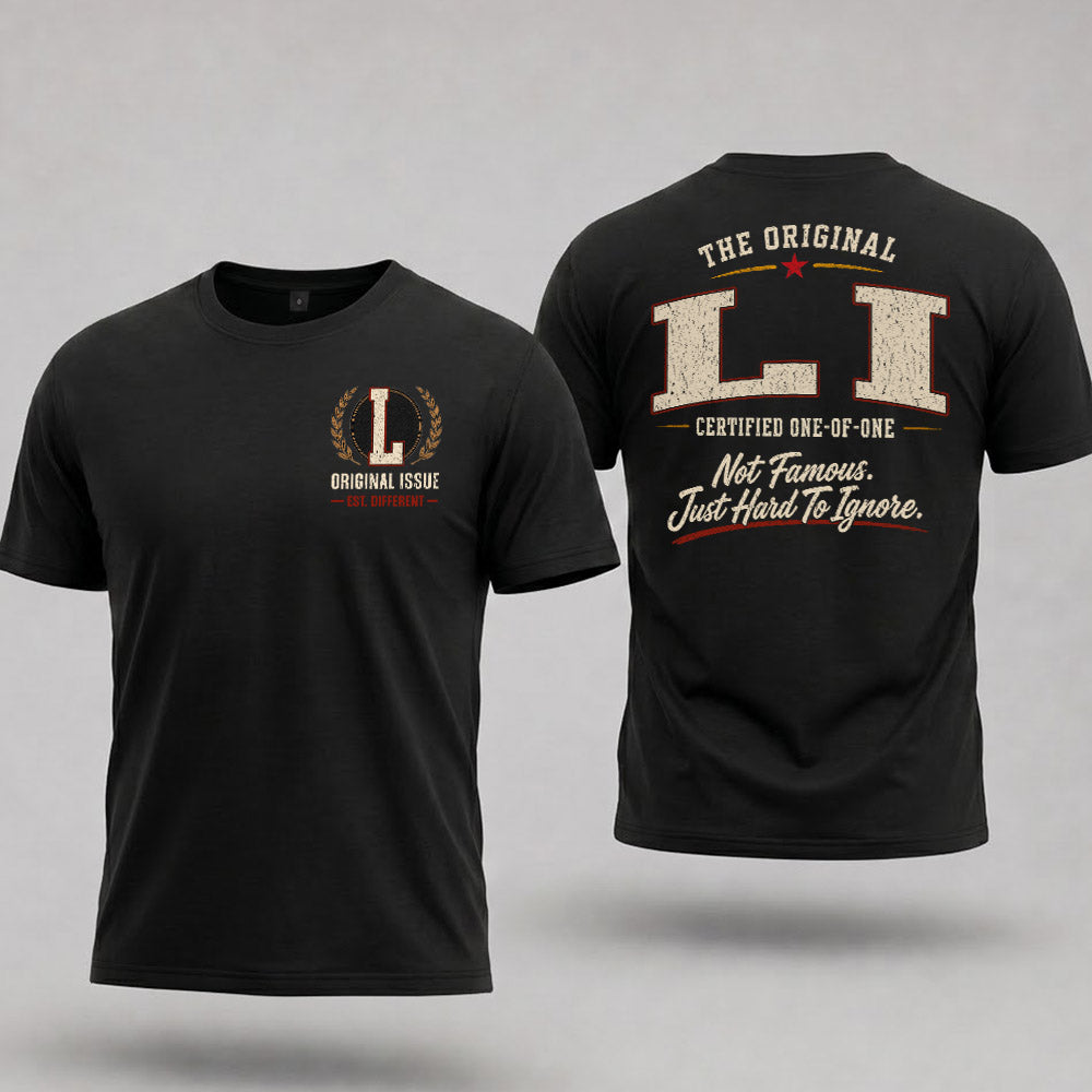 LI W68-F2-168 – Personalized Original Issue Apparel “The Original NAME Certified One-of-One"