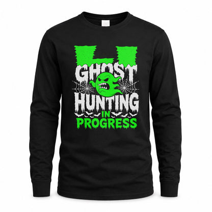 LI HW22-K06-109 - NAME Ghost Hunting In Progress Personalized Halloween Shirt