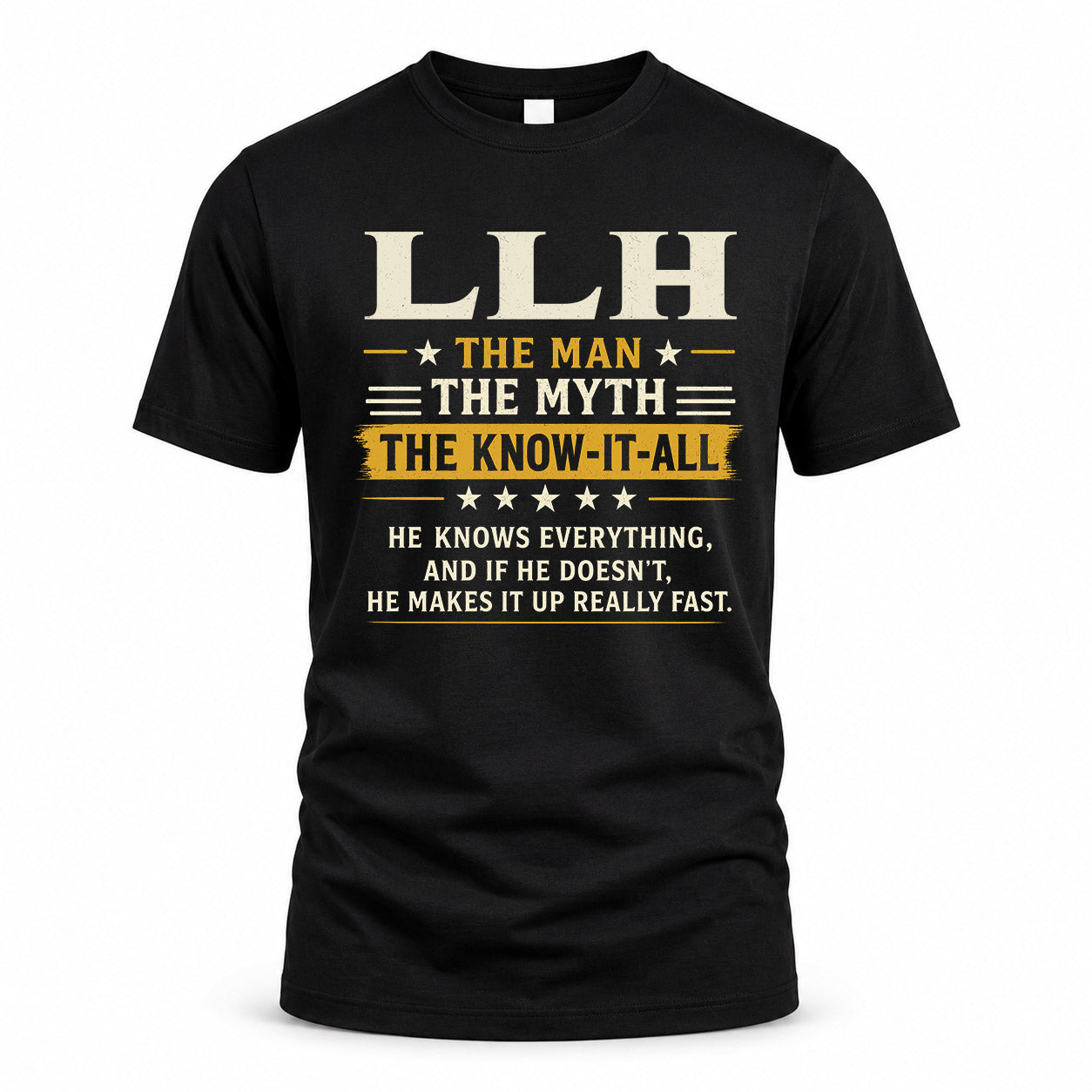 LLH TM90-K04-125 - NAME Legendary Know-It-All Personalized Funny Shirt