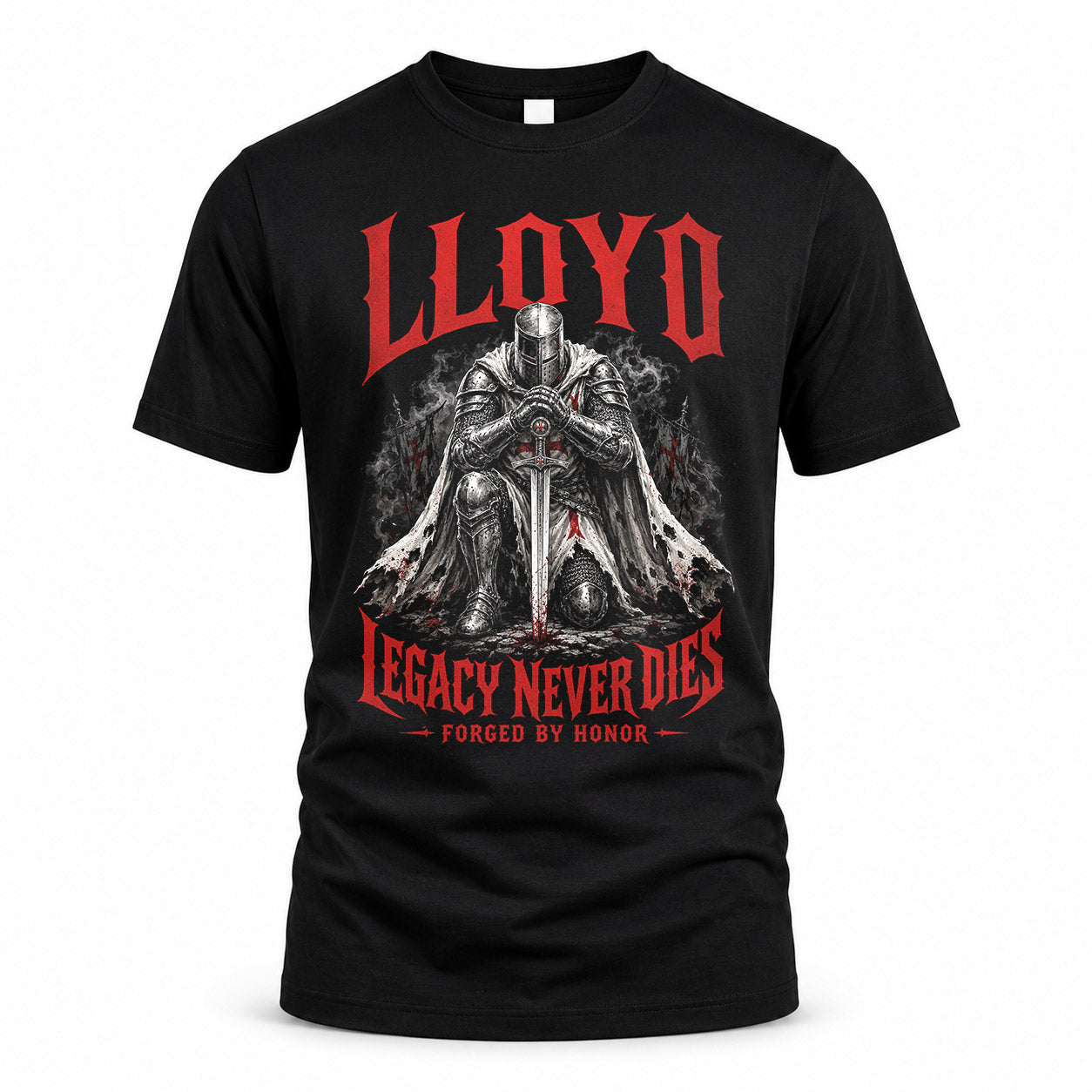 LLOYD HS90-K04-109 - NAME Legacy Never Dies Forged By Honor Personalized Knight