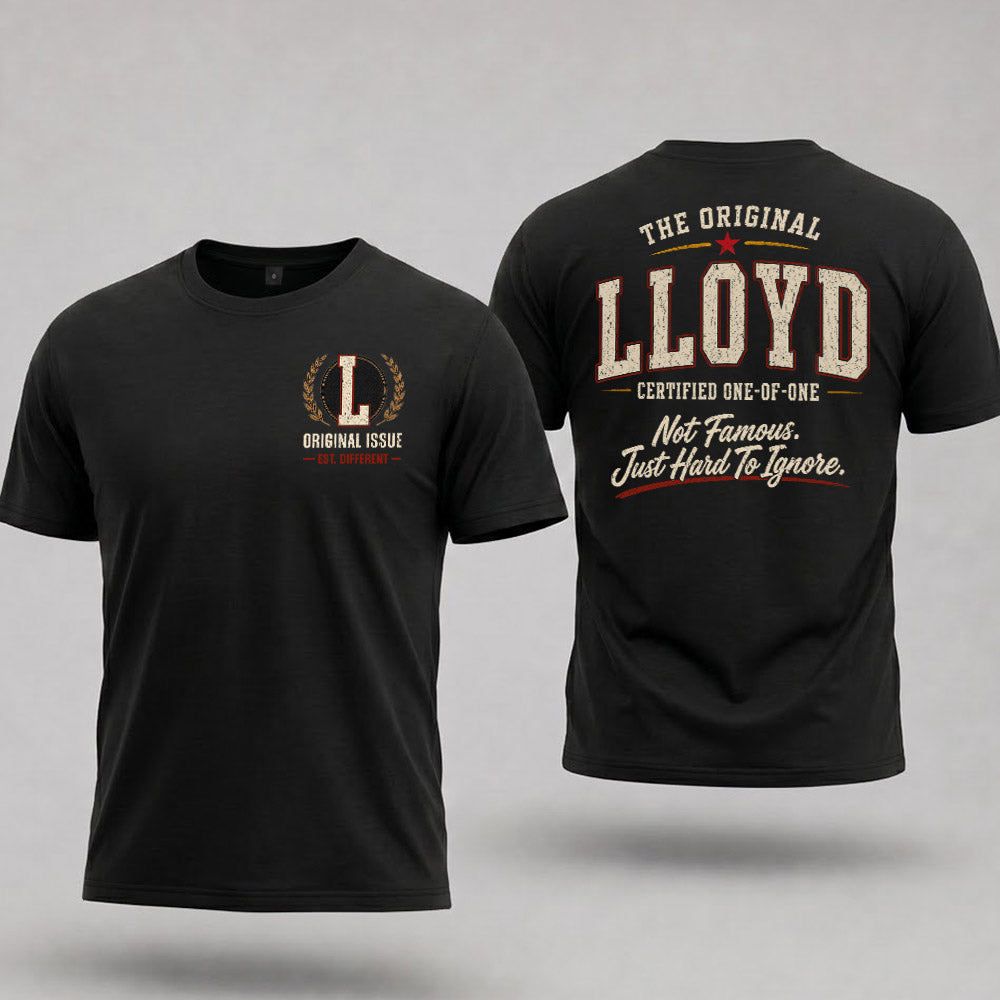 LLOYD W68-F2-168 – Personalized Original Issue Apparel “The Original NAME Certified One-of-One"