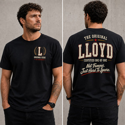 LLOYD W68-F2-168 – Personalized Original Issue Apparel “The Original NAME Certified One-of-One"