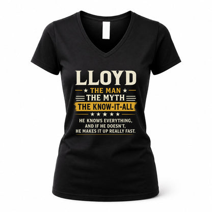 LLOYD TM90-K04-125 - NAME Legendary Know-It-All Personalized Funny Shirt