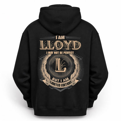 LLOYD PH55-T25-Personalized Name Quote Apparel “I Am NAME May Not Be Perfect But I Am Limited Edition”
